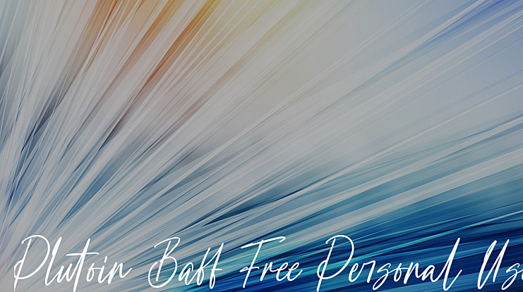 Plutoin Baff Free Personal Use Font