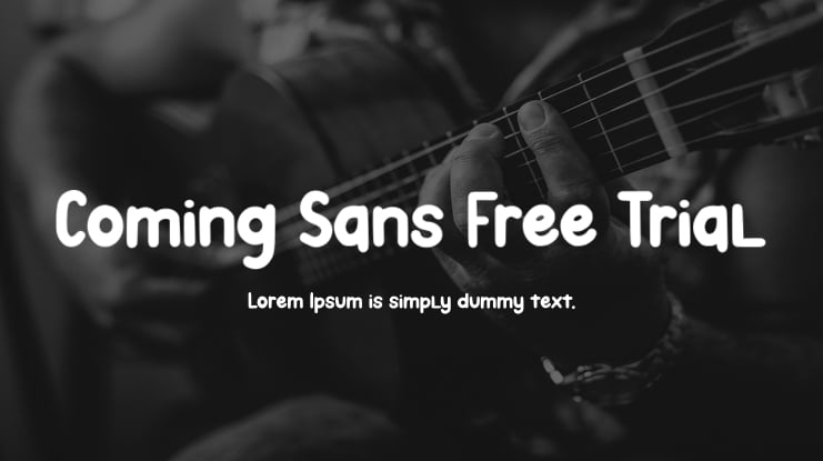 Coming Sans Free Trial Font