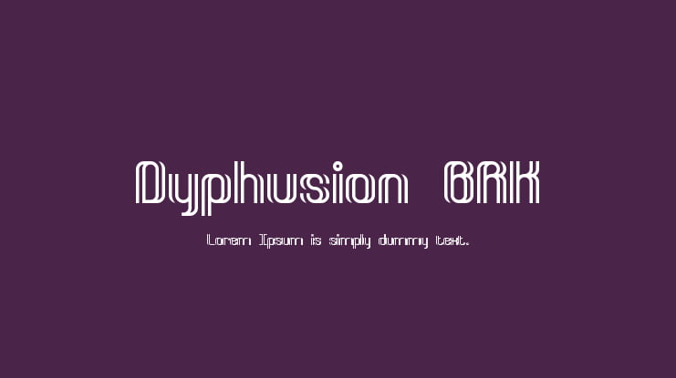 Dyphusion BRK Font
