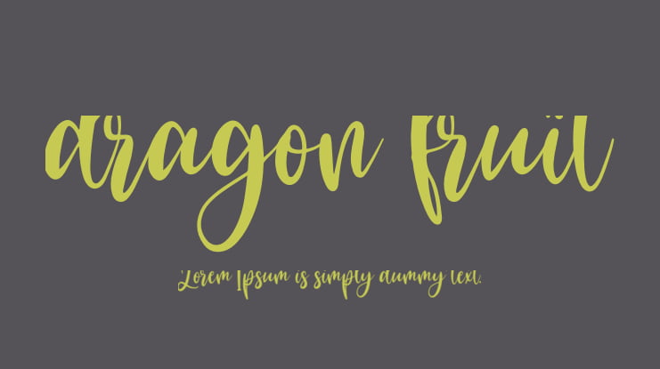 dragon fruit Font