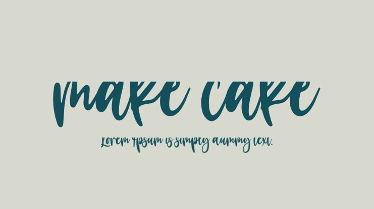 make cake Font