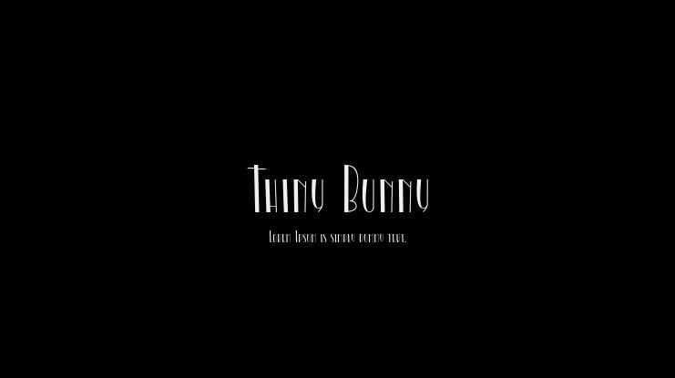 Thiny Bunny Font