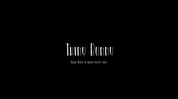 Thiny Bunny Font