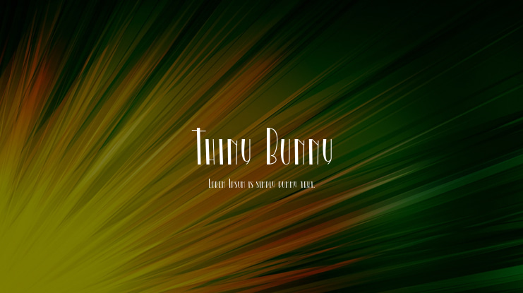 Thiny Bunny Font
