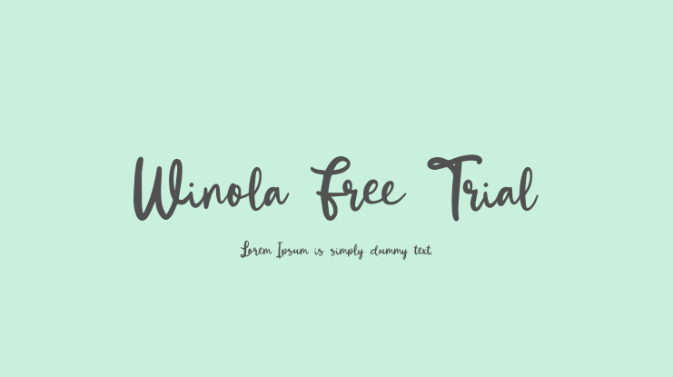 Winola Free Trial Font