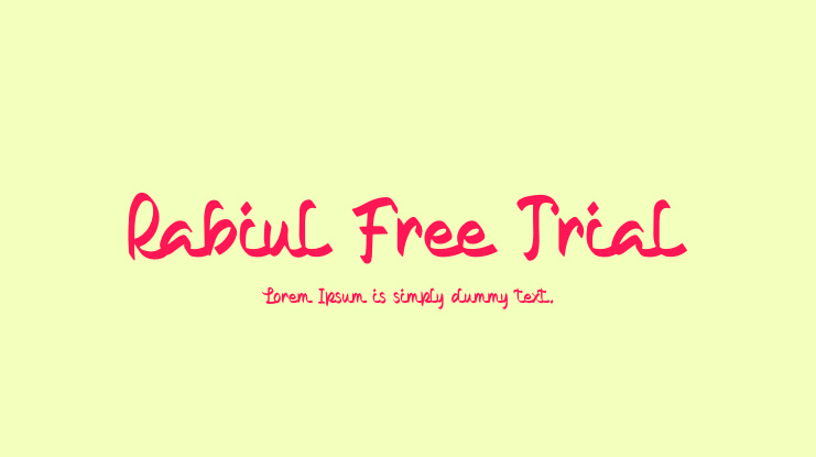 Rabiul Free Trial Font