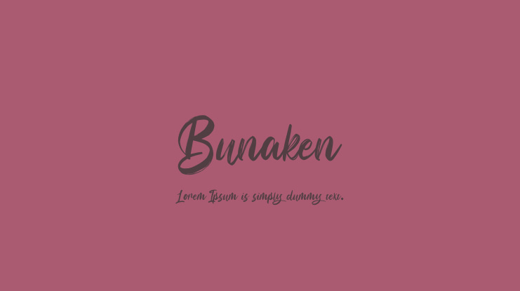 Bunaken Font