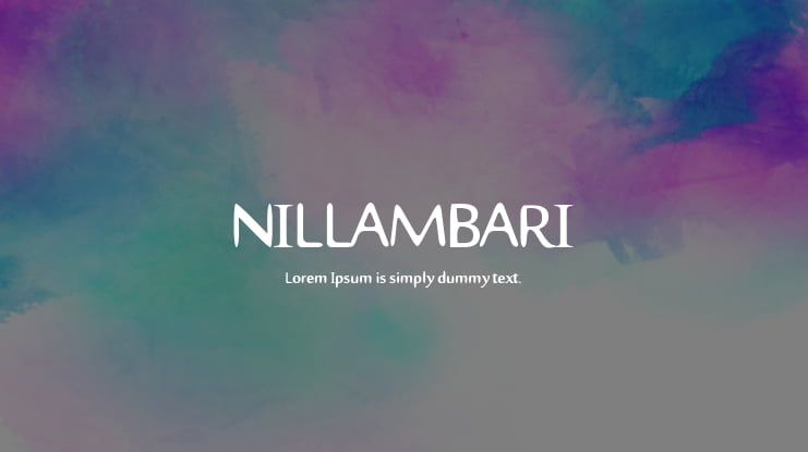 NILLAMBARI Font