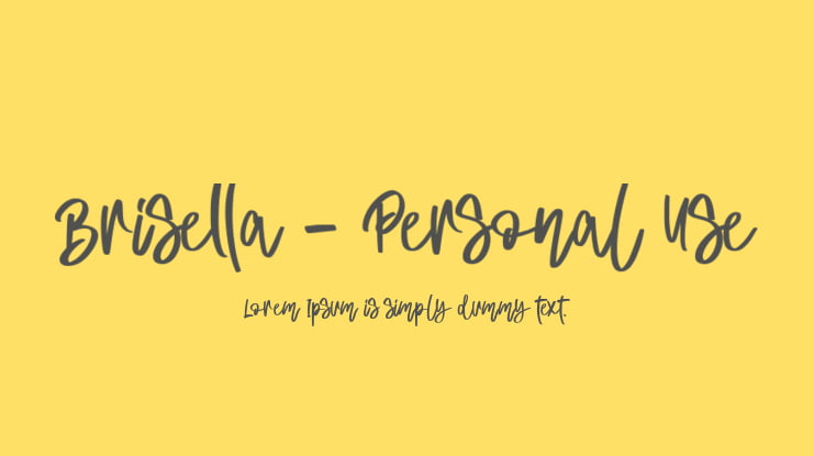 Brisella - Personal Use Font