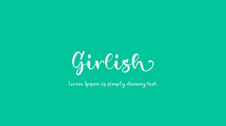 Girlish Font