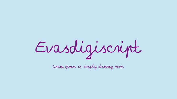 Evasdigiscript Font