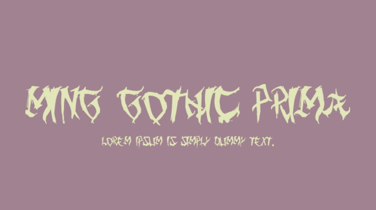 Ming Gothic Prima Font