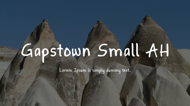 Gapstown Small AH Font Family