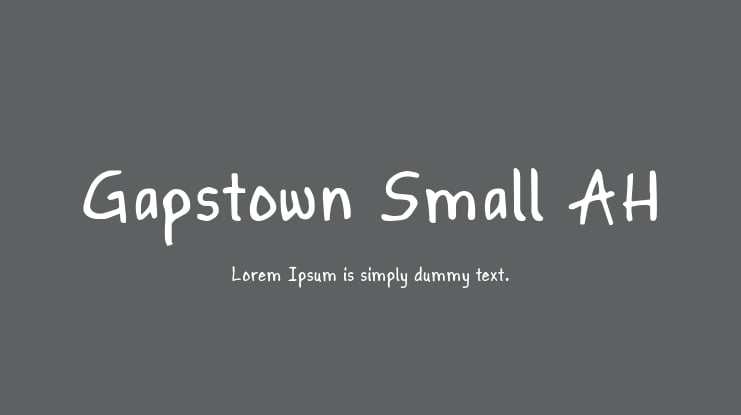 Gapstown Small AH Font Family