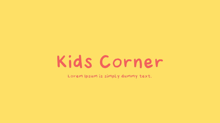 Kids Corner Font