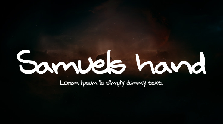 Samuels hand Font