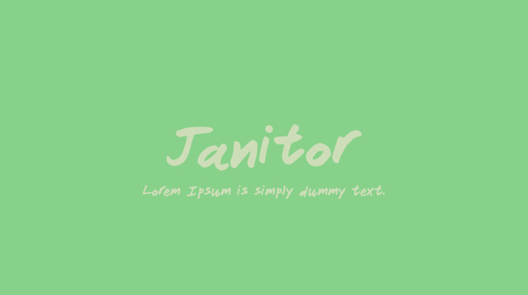 Janitor Font