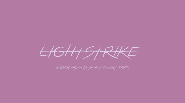 LIGHTSTRIKE Font