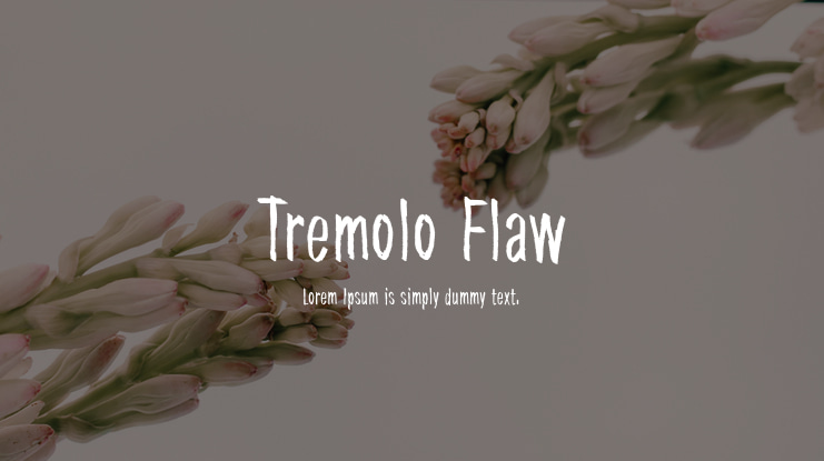 Tremolo Flaw Font