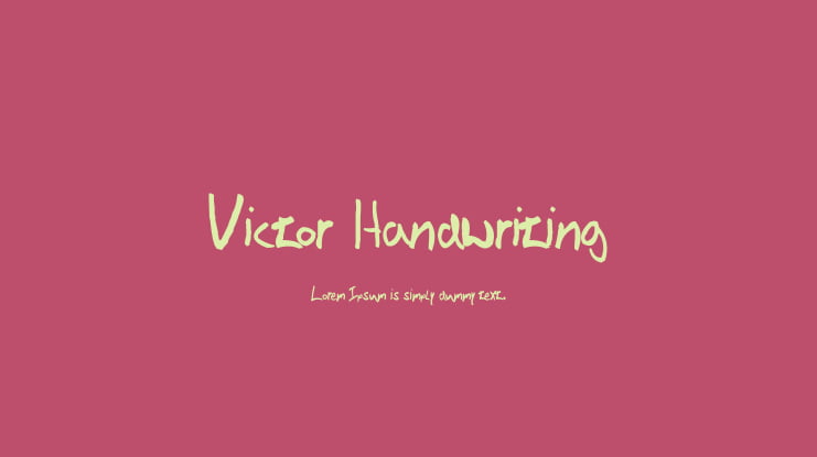 Victor Handwriting Font
