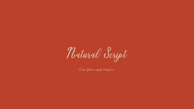 Natural Script Font