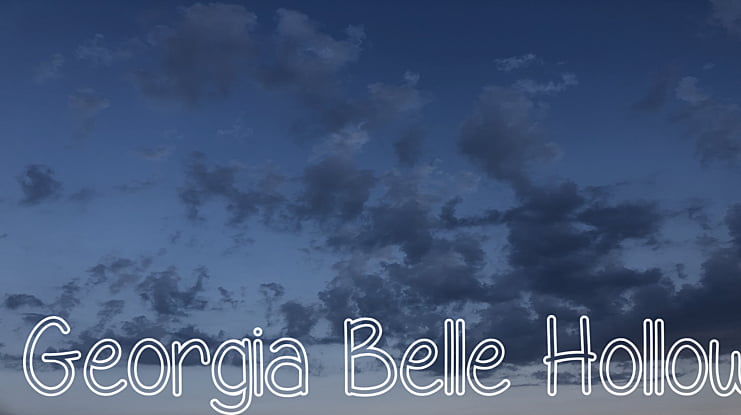 Georgia Belle Hollow Font Family