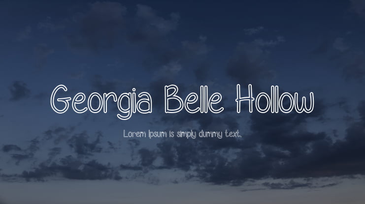 Georgia Belle Hollow Font Family