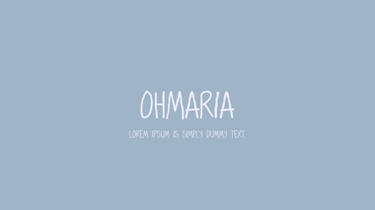 OhMaria Font Family