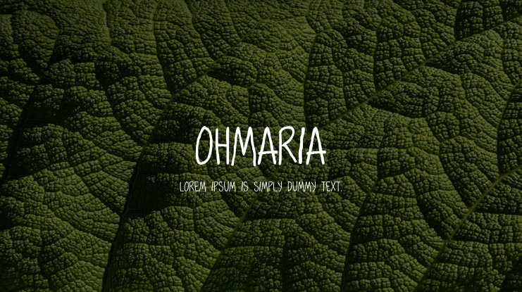 OhMaria Font Family