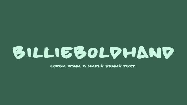 billieBoldHand Font