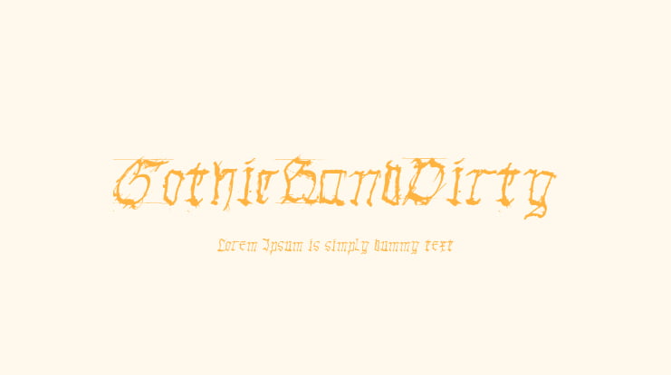 GothicHandDirty Font Family