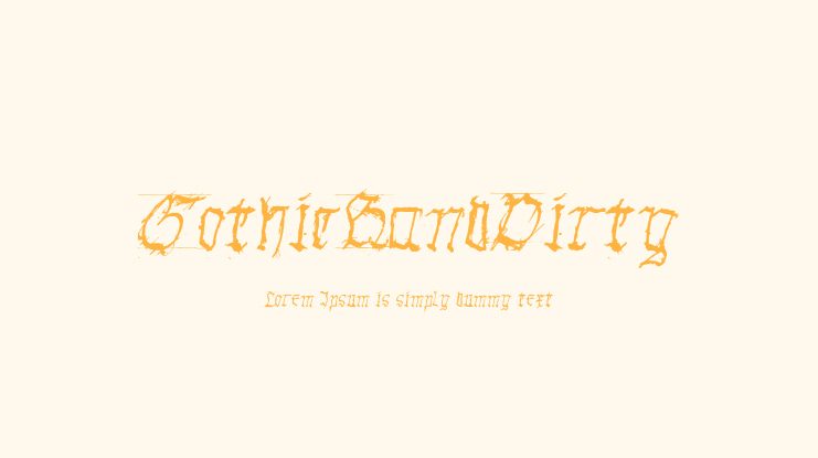 GothicHandDirty Font Family
