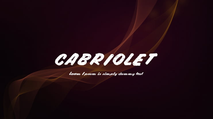 CABRIOLET Font