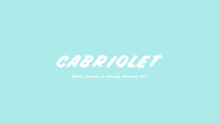 CABRIOLET Font