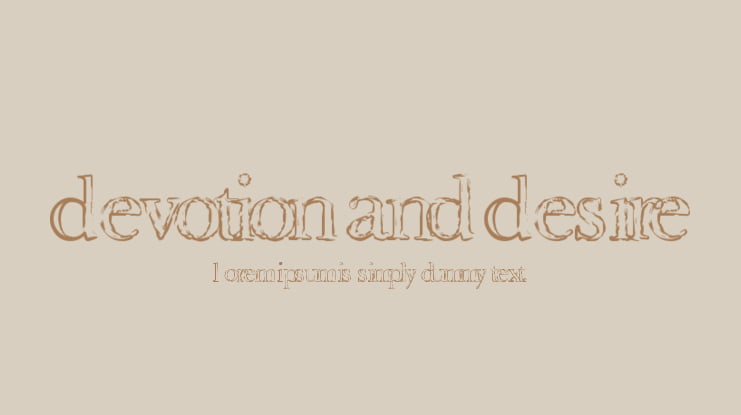 Devotion and Desire Font