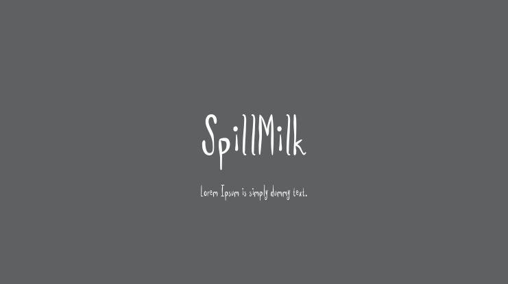 SpillMilk Font