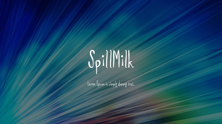 SpillMilk Font