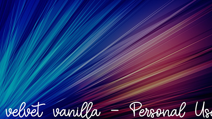 velvet vanilla - Personal Use Font