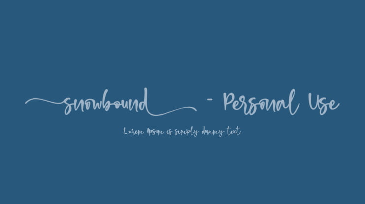 snowbound - Personal Use Font