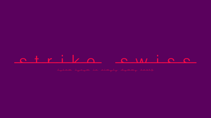 Strike Swiss Font
