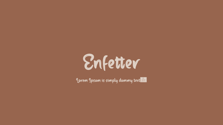 Enfetter Font