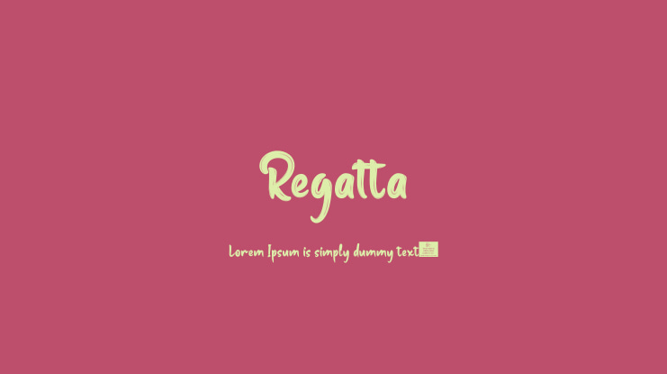 Regatta Font