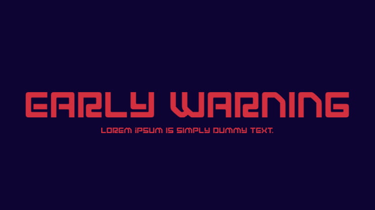 Early Warning Font Family