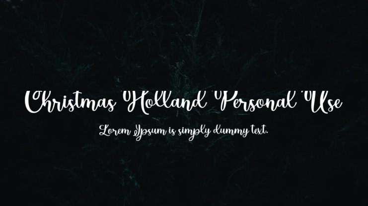 Christmas Holland Personal Use Font