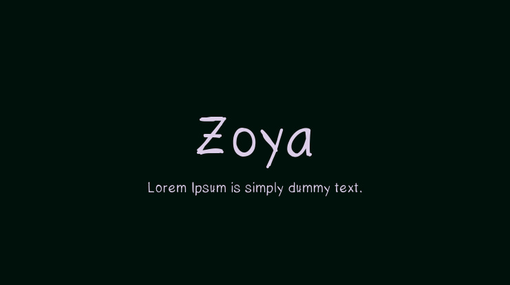 Zoya Font