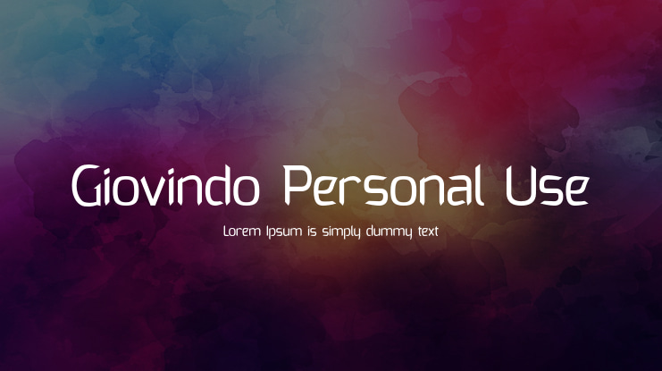 Giovindo Personal Use Font