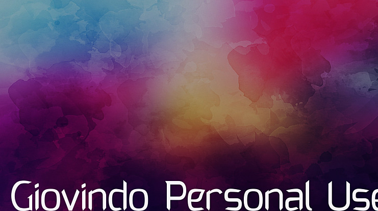Giovindo Personal Use Font