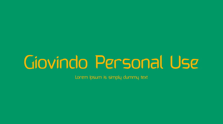 Giovindo Personal Use Font