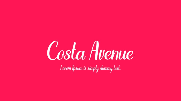 Costa Avenue Font
