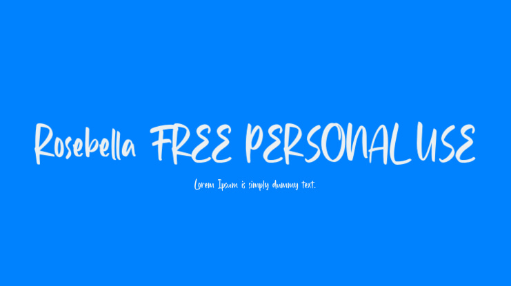 Rosebella FREE PERSONAL USE Font Family